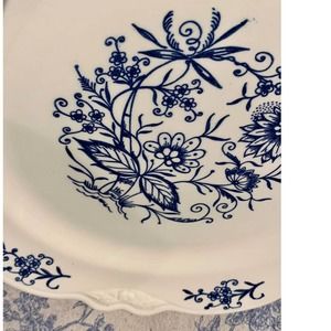 Vintage Dinner Plate Dresden Imperial Blue Dinnerware Homer Laughlin China